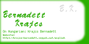 bernadett krajcs business card